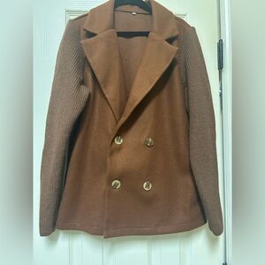 Women's Rusty/Brown Double-Breasted Jacket